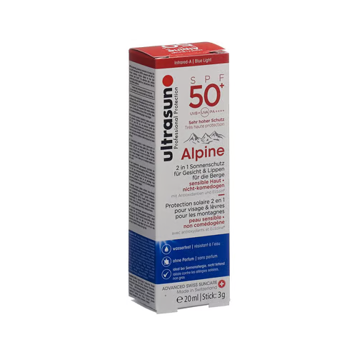 Ultrasun - Alpine SPF50+, 20 ml + 3 g