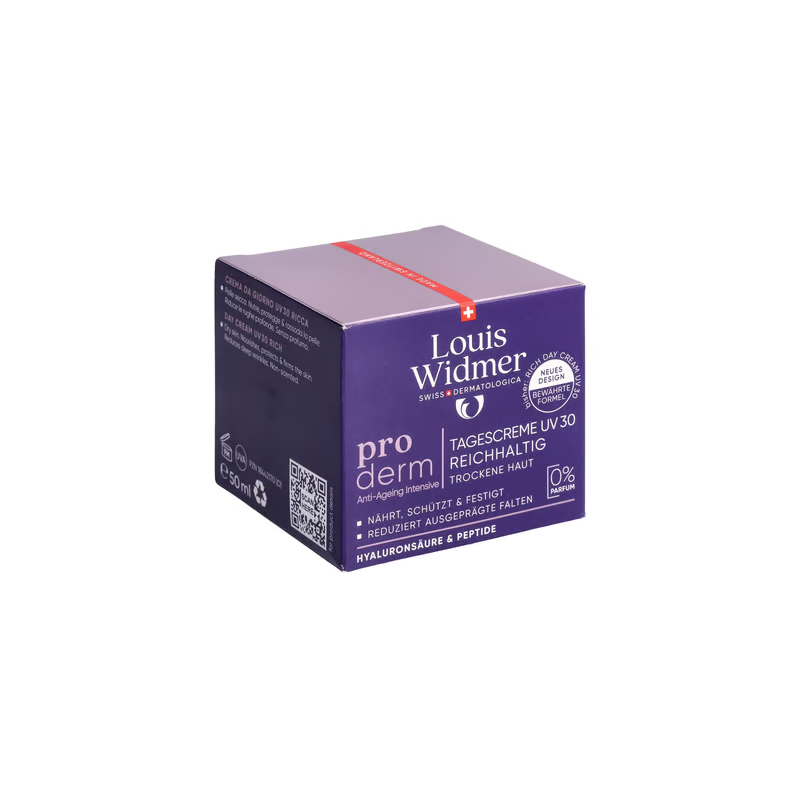 Louis Widmer - Proderm Rich Day Cream UV30 sans parfum, 50 ml